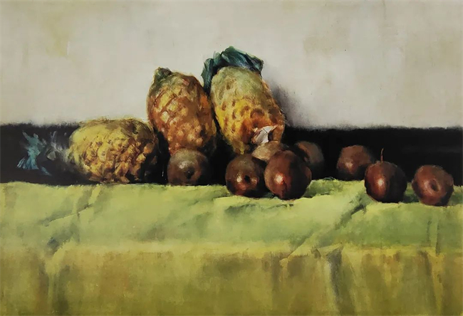 《菠蘿和梨子》 54x79cm  1994年.jpg