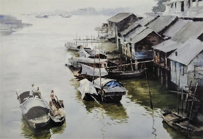 《譚江河畔》 54x79cm  1995年.jpg